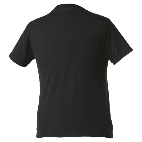 Tultex Youth Heavyweight Jersey T-Shirt, Black, Back view