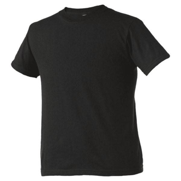 Tultex Youth Heavyweight Jersey T-Shirt, Black, Front view
