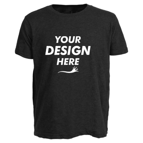 Tultex Youth Heavyweight Jersey T-Shirt, Heather Charcoal, Front view, Mockup