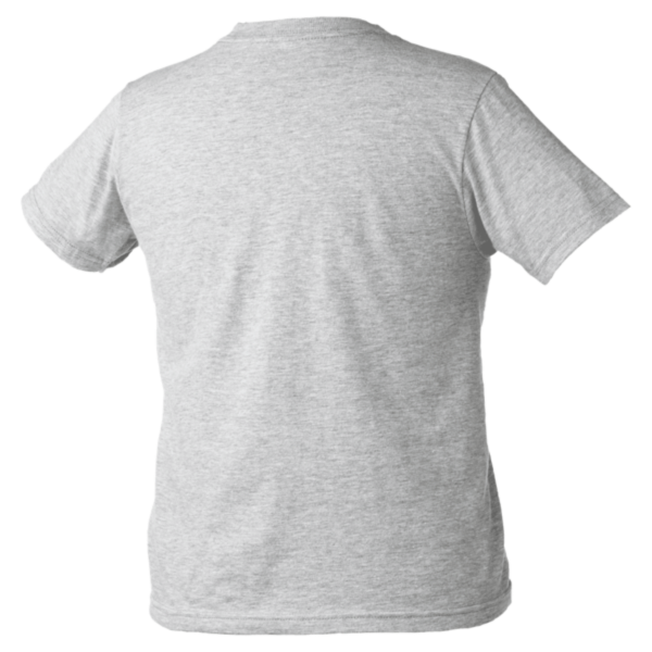 Tultex Youth Heavyweight Jersey T-Shirt, Heather Grey, Back view