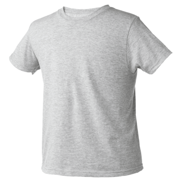 Tultex Youth Heavyweight Jersey T-Shirt, Heather Grey, Front view