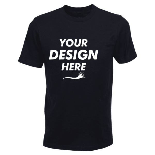Tultex Youth Heavyweight Jersey T-Shirt, Navy, Front view, Mockup