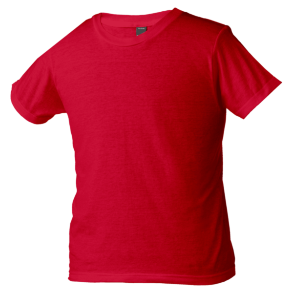 Tultex Youth Heavyweight Jersey T-Shirt, Red, Front view