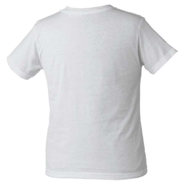 Tultex Youth Heavyweight Jersey T-Shirt, White, Back view