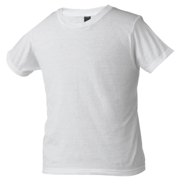 Tultex Youth Heavyweight Jersey T-Shirt, White, Front view