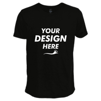 Tultex Youth Poly-Rich T-Shirt, Black, Front view, Mockup