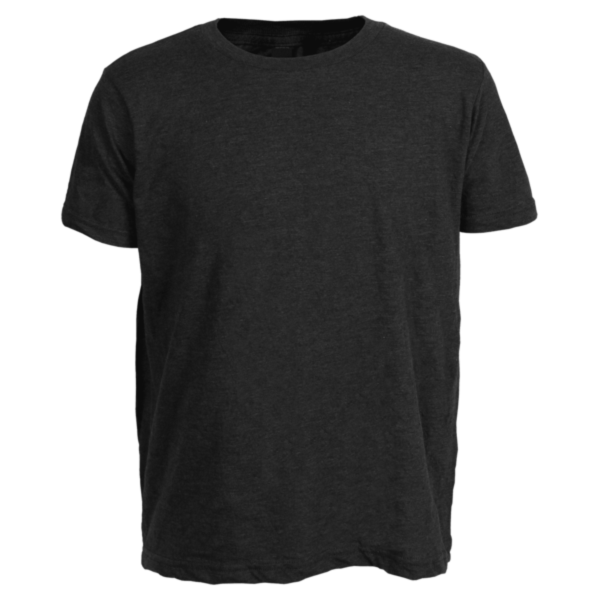 Tultex Youth Poly-Rich T-Shirt, Heather Charcoal, Front view