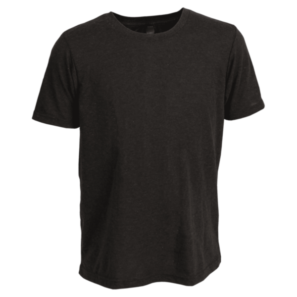 Tultex Youth Poly-Rich T-Shirt, Heather Graphite, Front view