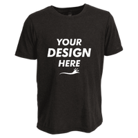 Tultex Youth Poly-Rich T-Shirt, Heather Graphite, Front view, Mockup