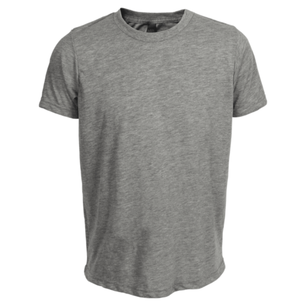 Tultex Youth Poly-Rich T-Shirt, Heather Grey, Front view