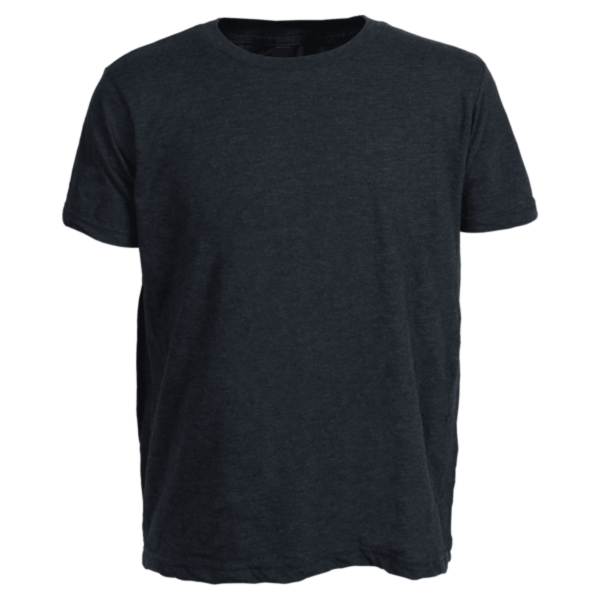 Tultex Youth Poly-Rich T-Shirt, Heather Navy, Front view