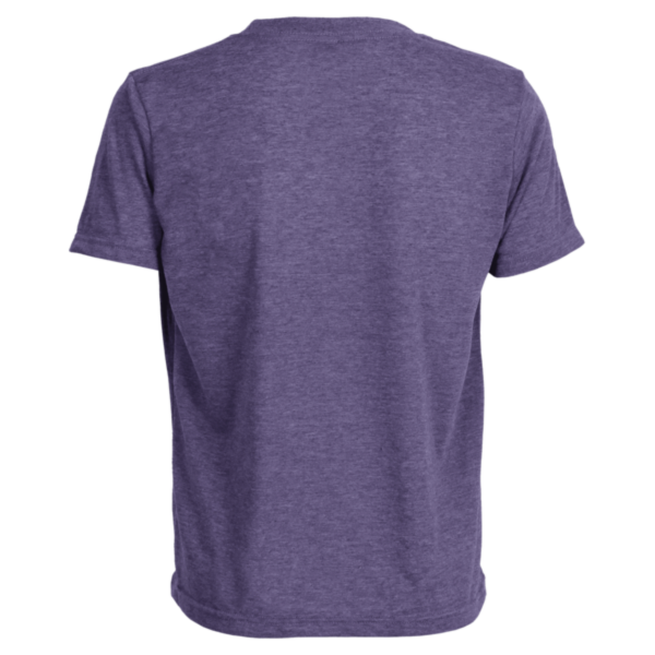 Tultex Youth Poly-Rich T-Shirt, Heather Purple, Back view