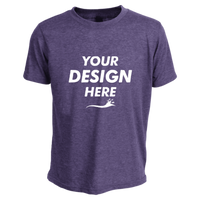 Tultex Youth Poly-Rich T-Shirt, Heather Purple, Front view, Mockup