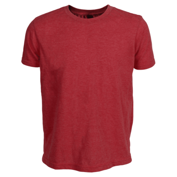 Tultex Youth Poly-Rich T-Shirt, Heather Red, Front view