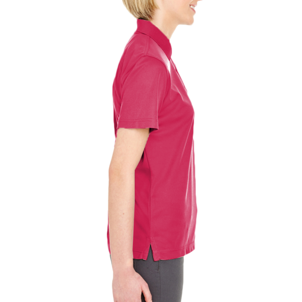UltraClub Women's Cool & Dry Mesh Piqué Polo, Cardinal, Right Sleeve view