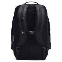 Under Armour Contain Laptop Backpack 2.0, Black / Mt Gold, Back view