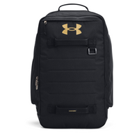 Under Armour Contain Laptop Backpack 2.0, Black / Mt Gold, Front view