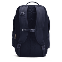 Under Armour Contain Laptop Backpack 2.0, Midnight Navy / Metallic Silver, Back view