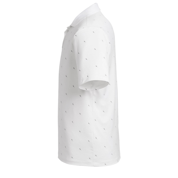 Under Armour Men's 3.0 Printed Performance Polo, White / Black, Left Sleeve view