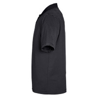 Under Armour Men's 3.0 Striped Perf Polo, Black 001 / Black 001, Left Sleeve view