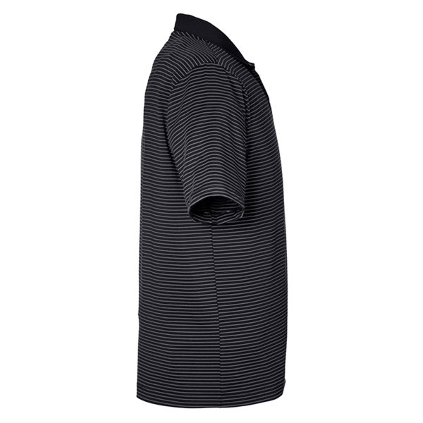 Under Armour Men's 3.0 Striped Perf Polo, Black 001 / Black 001, Right Sleeve view
