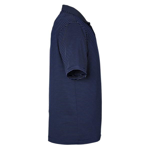 Under Armour Men's 3.0 Striped Perf Polo, Midnight Navy / White, Right Sleeve view