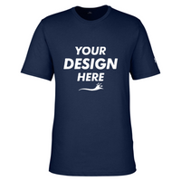 Under Armour Men's Athletic 2.0 T-Shirt, Midnight Navy / White, Front view, Mockup