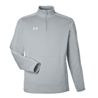 Under Armour Men's Command 2.0 Quarter-Zip Pullover, Mod Grey / White, Front view