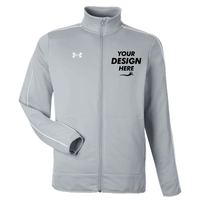 Under Armour Men's Command Full-Zip 2.0 Jacket, Mod Grey / White, Front view, Mockup