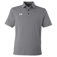 Under Armour Men's Destin Drive Striped Performance Polo, Black / White, Front view