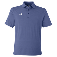 Under Armour Men's Destin Drive Striped Performance Polo, Royal / White, Front view