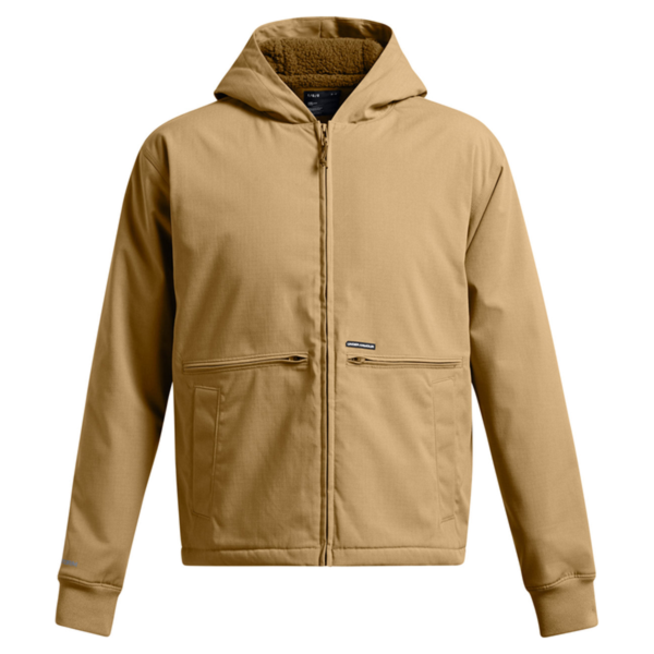 Under Armour Men's Icon Fleece Jacket, Camel / Coyote, Front view