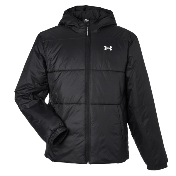 Under Armour Men's LW Insulated Jacket, Black / White, Front view