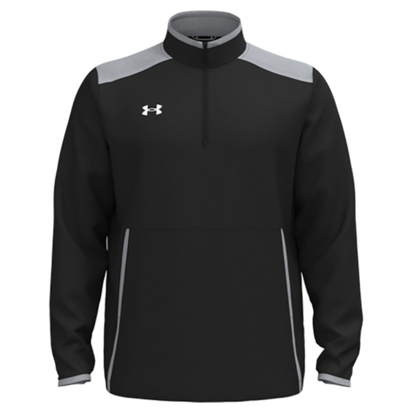Under Armour Men's Motivate 3.0 Quarter-Zip Pullover, Black / Mod Grey / White, Front view