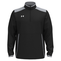 Under Armour Men's Motivate 3.0 Quarter-Zip Pullover, Black / Mod Grey / White, Front view