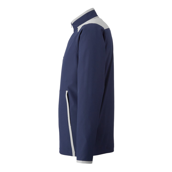 Under Armour Men's Motivate 3.0 Quarter-Zip Pullover, Midnight Navy / White / White, Left Sleeve view
