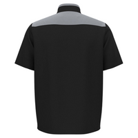 Under Armour Men's Motivate 3.0 Short Sleeve Half-Zip, Black / Mod Grey / White, Back view