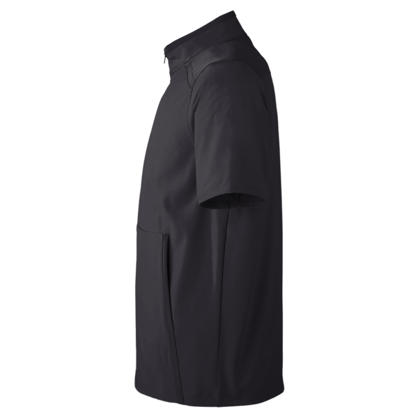 Under Armour Men's Motivate 3.0 Short Sleeve Half-Zip, Black / Mod Grey / White, Left Sleeve view