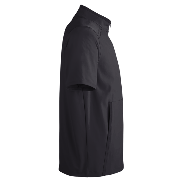 Under Armour Men's Motivate 3.0 Short Sleeve Half-Zip, Black / Mod Grey / White, Right Sleeve view