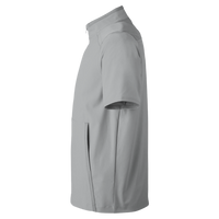 Under Armour Men's Motivate 3.0 Short Sleeve Half-Zip, Mod Grey / White / White, Left Sleeve view