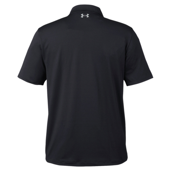 Under Armour Men's Performance 3.0 Golf Polo, Black / Ptc Grey, Back view