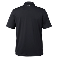 Under Armour Men's Performance 3.0 Golf Polo, Black / Ptc Grey, Back view