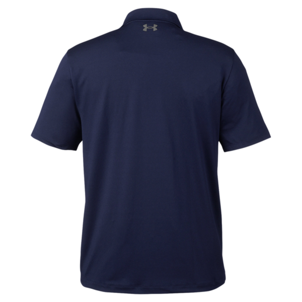 Under Armour Men's Performance 3.0 Golf Polo, Midnight Navy / Pitch Grey, Back view
