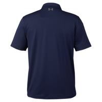 Under Armour Men's Performance 3.0 Golf Polo, Midnight Navy / Pitch Grey, Back view