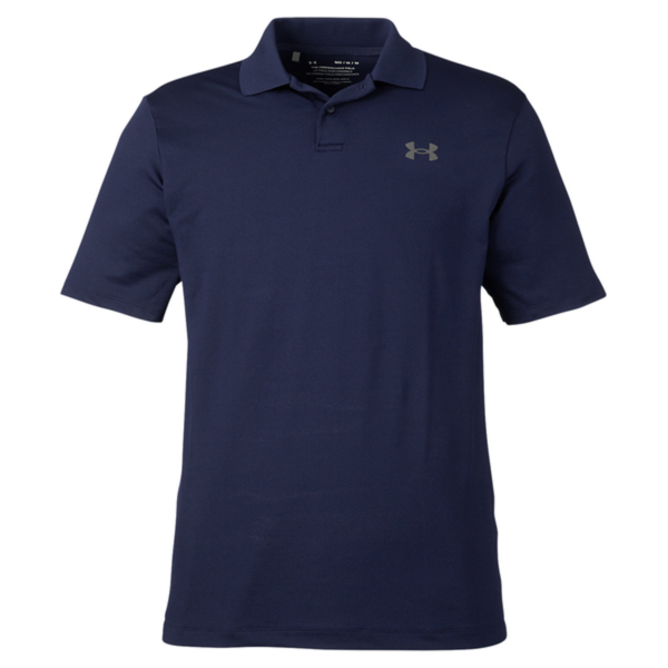 Under Armour Men's Performance 3.0 Golf Polo, Midnight Navy / Pitch Grey, Front view