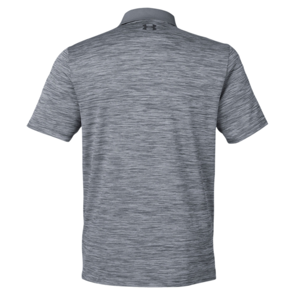 Under Armour Men's Performance 3.0 Golf Polo, Pitch Grey / Black, Back view