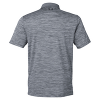 Under Armour Men's Performance 3.0 Golf Polo, Pitch Grey / Black, Back view