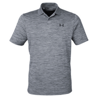 Under Armour Men's Performance 3.0 Golf Polo, Pitch Grey / Black, Front view