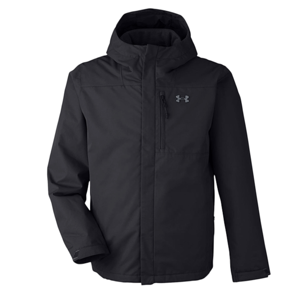 Under Armour Men's Porter 3-in-1 2.0 Jacket, Black / Pitch Grey, Front view