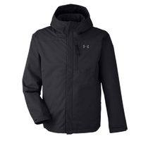 Under Armour Men's Porter 3-in-1 2.0 Jacket, Black / Pitch Grey, Front view